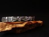 【Thomas Curtis】 Filed & Stamped Heavy Silver Cuff Bracelet