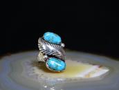 【Mike Simplicio】Zuni Turquoise & Leaf Applique Ring  c.1955～