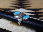 【Mike Simplicio】Zuni Turquoise & Leaf Applique Ring  c.1955～