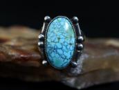 Antique Navajo Split Shank Ring w/No.8 Turquoise c.1935～