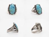 Antique Navajo Split Shank Ring w/No.8 Turquoise c.1935～