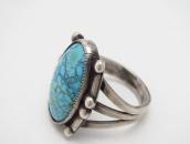 Antique Navajo Split Shank Ring w/No.8 Turquoise c.1935～
