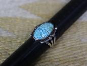Antique Navajo Split Shank Ring w/No.8 Turquoise c.1935～