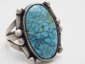 Antique Navajo Split Shank Ring w/No.8 Turquoise c.1935～
