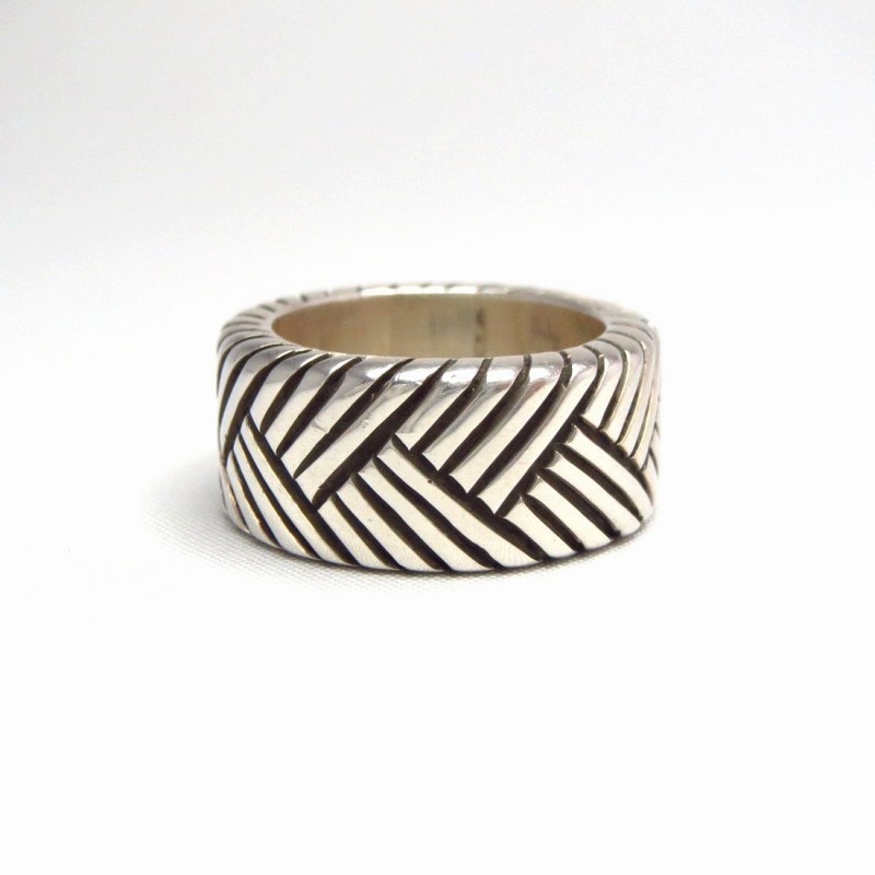 【Thomas Curtis】 Navajo 『Tire Tracks』 Heavy Gauge Silver Ring