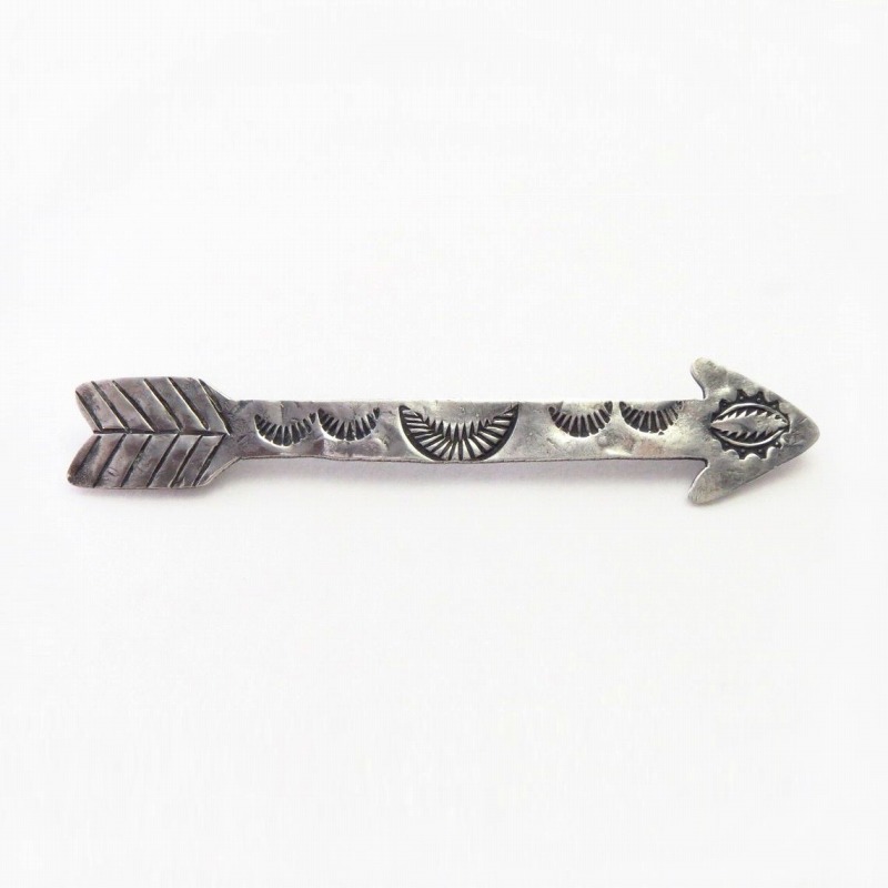 【Ganscraft】Atq Arrow Shape Pin in Ingot Coin Silver  c.1935～