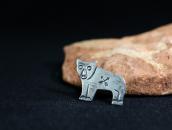 Atq Crossed Arrows Stamped Small Bear Pin in Silver c.1925～