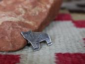 Atq Crossed Arrows Stamped Small Bear Pin in Silver c.1925～