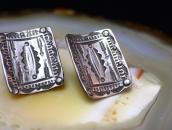 【Morris Robinson】 Hopi Antique Stamped Tag Earrings  c.1930～