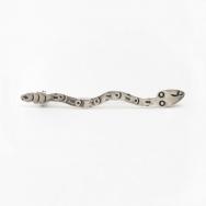 Antique Rattlesnake Shape Stamped Silver Pin Brooch  c.1945～