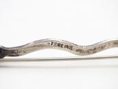 Antique Rattlesnake Shape Stamped Silver Pin Brooch  c.1945～