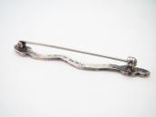 Antique Rattlesnake Shape Stamped Silver Pin Brooch  c.1945～