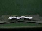 Antique Rattlesnake Shape Stamped Silver Pin Brooch  c.1945～