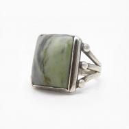 【David Taliman】Navajo Split Shank Ring w/Serpentine c.1940～