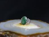 Antique Snake Stamped Silver Ring w/Green Turquoise  c.1940～