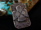 Antique Thunderbird Applique Tag Pendant Necklace  c.1940～