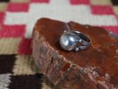 Antique "Navajo Pearl" Face Tourist Ring in Silver c.1935～