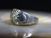 Attr.to【Ganscraft】Repouse & Stamped Slug Silver Ring c.1930～