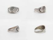 Attr.to【Ganscraft】Repouse & Stamped Slug Silver Ring c.1930～