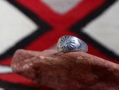 Attr.to【Ganscraft】Repouse & Stamped Slug Silver Ring c.1930～