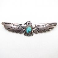 Antique Thunderbird File & Stamped Silver Pin w/TQ  c.1930