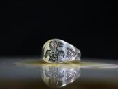 Antique Navajo 卍 T-bird & Arrows Stamped Silver Ring c.1930