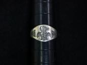 Antique Navajo 卍 T-bird & Arrows Stamped Silver Ring c.1930