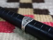 Antique Navajo 卍 T-bird & Arrows Stamped Silver Ring c.1930