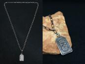 Antique Navajo 卍 T-bird Stamped Tag Pendant Necklace  c.1930