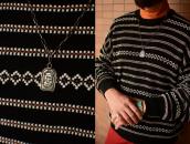 Antique Navajo 卍 T-bird Stamped Tag Pendant Necklace  c.1930