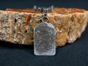 Antique Navajo 卍 T-bird Stamped Tag Pendant Necklace  c.1930