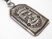 Antique Navajo 卍 T-bird Stamped Tag Pendant Necklace  c.1930