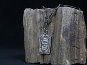 Antique Navajo 卍 T-bird Stamped Tag Pendant Necklace  c.1930