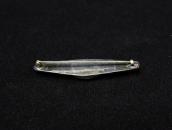 Vtg Navajo Filed & Stamped Silver Pin w/PetrifiedWood c.1940