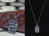 Antique Navajo Arrows Stamped 卍 Applique Tag Necklace c.1930