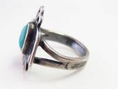 Antique 卍 Stamped Thunderbird Shape Silver Ring w/TQ c.1925～
