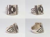 【Clendon Pete】Navajo Repouse & Stamped Ketoh Style Ring JP21