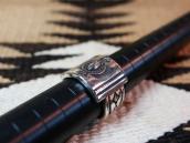 【Clendon Pete】Navajo Repouse & Stamped Ketoh Style Ring JP21