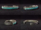 Vintage Zuni 20 Turquoise Row Silver Cuff Bracelet  c.1950～