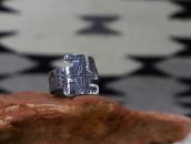 【H.H.Tammen】Stamped Ingot Silver 卍 FaceTourist Ring  c.1910～