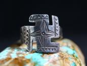 【H.H.Tammen】Stamped Ingot Silver 卍 FaceTourist Ring  c.1910～
