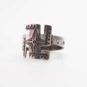 【H.H.Tammen】Stamped Ingot Silver 卍 FaceTourist Ring  c.1910～