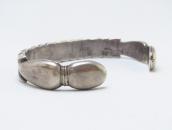 Vintage Navajo Filed Silver Cuff Bracelet w/Coral  c.1945