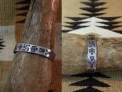 Antique 卍 & Thunderbird Stamped Ingot Silver Cuff  c.1915～