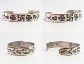 Antique 卍 & Thunderbird Stamped Ingot Silver Cuff  c.1915～