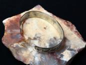 Antique 卍 & Thunderbird Stamped Ingot Silver Cuff  c.1915～