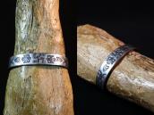 Antique 卍 & Thunderbird Stamped Ingot Silver Cuff  c.1915～