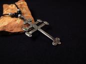 【Greg Lewis】 Acoma Dragonfly Cross Necklace w/Vintage Beads