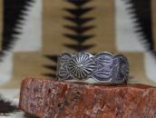 【GARDEN OF THE GODS】Repoused & Stamped Silver Cuff  c.1925～