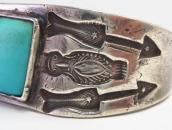 Antique Owl & Arrows Stamped Ingot Silver Cuff w/TQ  c.1920～